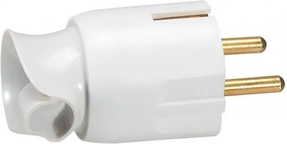 Legrand Щепсел бял Шуко/Фр.стандарт 2P+Т 360° изход на кабела 16A  - 050172