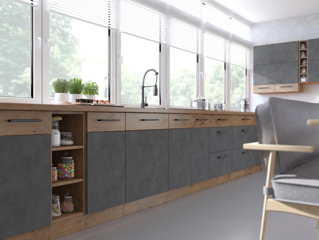 Подов висок шкаф Virgo 60 DPS-Anthracite