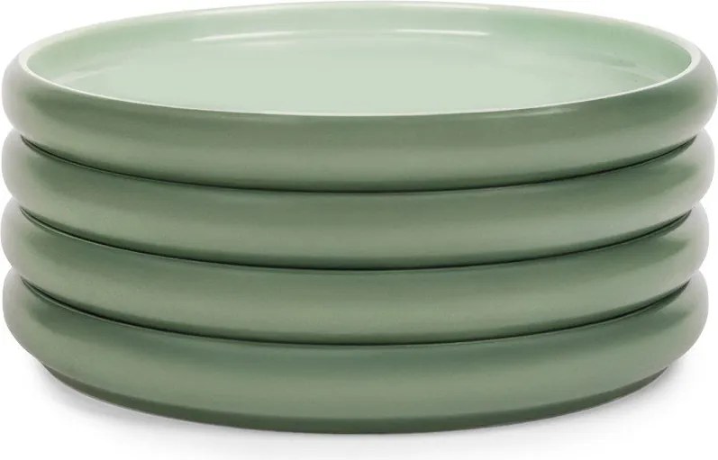 Зелени глинени чинии в комплект 4 бр. ø 22 cm Aura Rondo – Bonami Selection