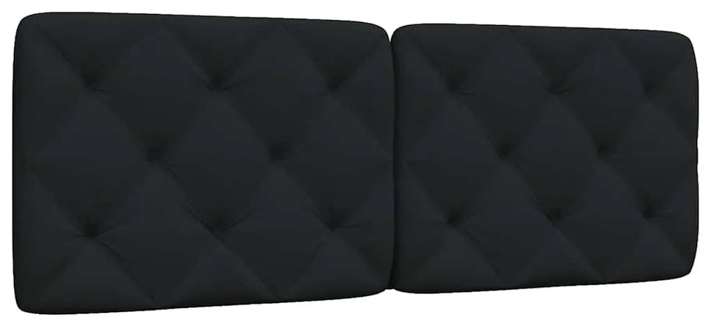 4019214 vidaXL Мека табла за легло, черна, 120 см, плат