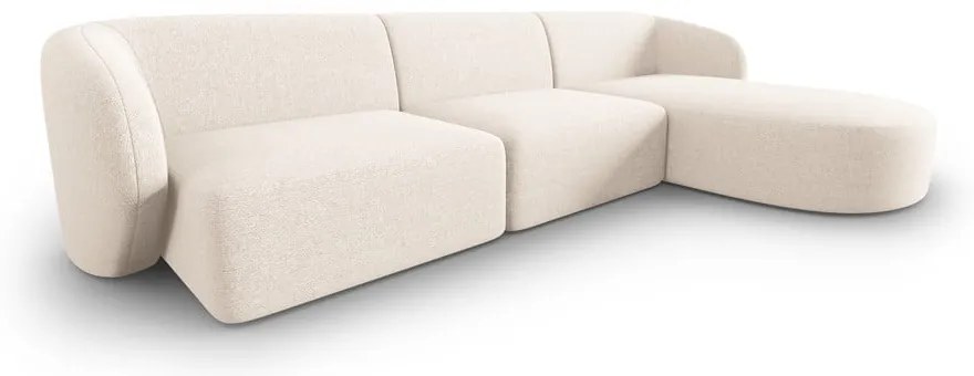 Кремав ъглов диван, десен ъгъл Shane - Micadoni Home