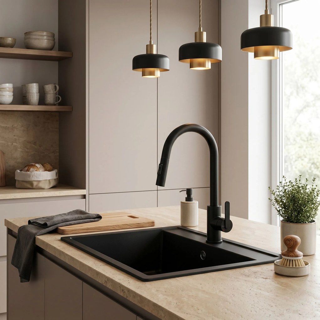 Смесител за кухня REA Ontario Black