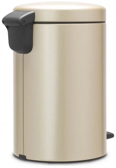 Кош за боклук с педал Brabantia NewIcon 1003201, 12 л, Плавно затваряне, Противоплъзгаща основа, Златен металик