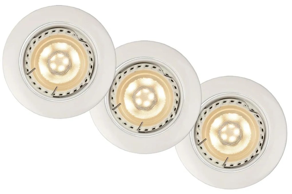 Lucide 11001/15/31 - К-кт 3x LED Лампа за окачен таван FOCUS 1xGU10/5W/230V бял