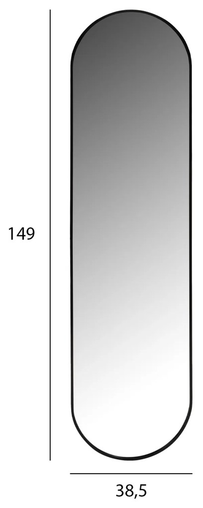 Огледало HM9581.01 черен цвят