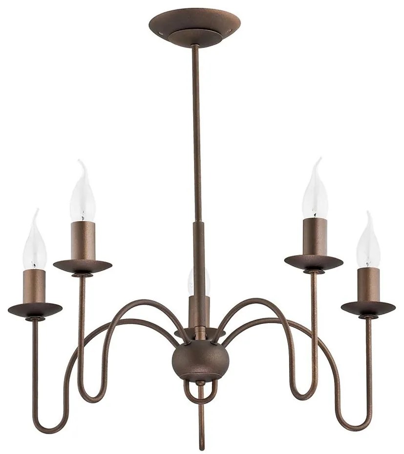 Висящ полилей CARTELL 5xE14/10W/230V бронзов