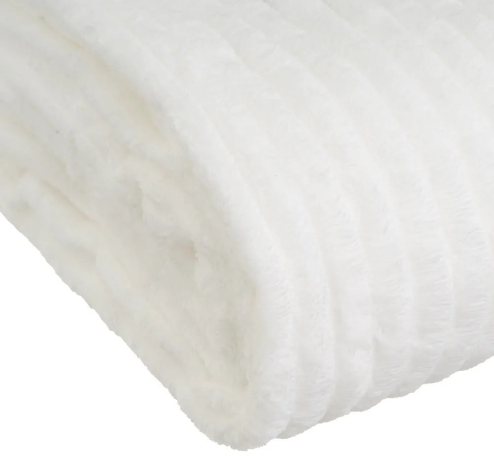 Бяло одеяло от микроплюш 130x160 cm Fur Velvet – Casa Selección