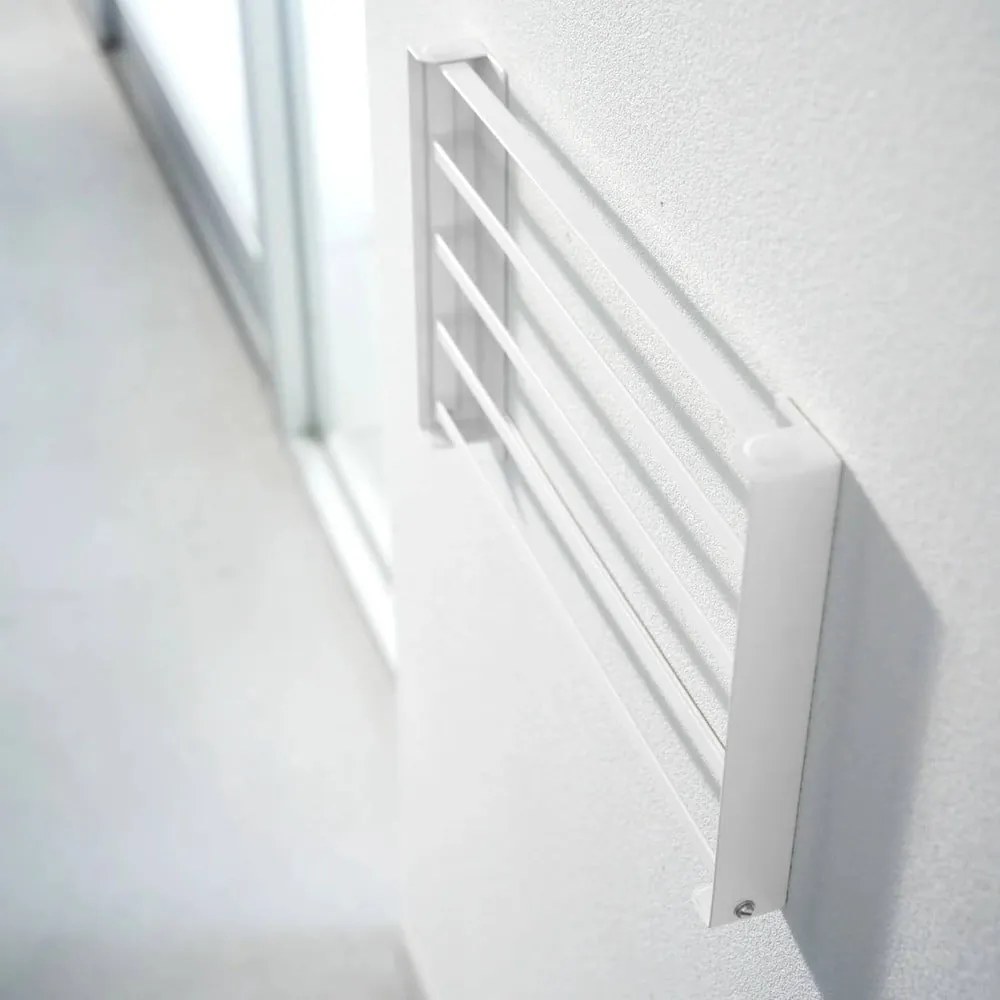 Стенен стоманен рафт за баня в матово бял цвят Tower – YAMAZAKI