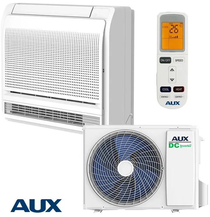 Инверторен климатик AUX AUCO-H18/4R3B + AL-H18/NDR3HB2(U), 18000 BTU, 35 м2, А++, Подово тяло, R-32, Бял