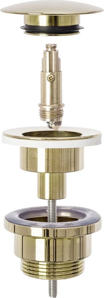 Комплект Умивалник за плот Sofia marble black + Смесител за баня Lungo gold + Изпускателен клапан gold