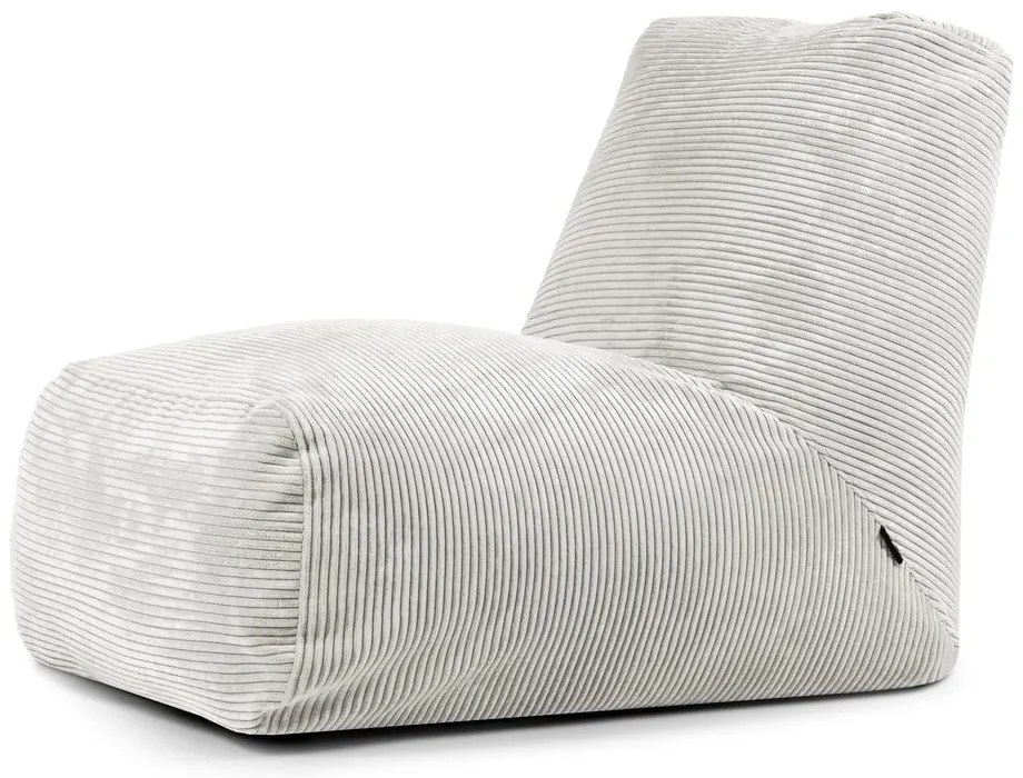 Кремав пуф от рипсено кадифе Tube – SLOWDOWN