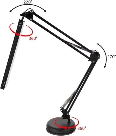 Регулируема USB LED настолна лампа Izoxis, 3 цвята и 10 нива на яркост