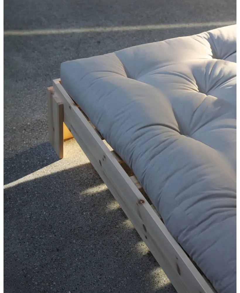 Двойно легло от масивен бор с включена подматрачна рамка в естествен цвят 180x200 cm Layers – Karup Design