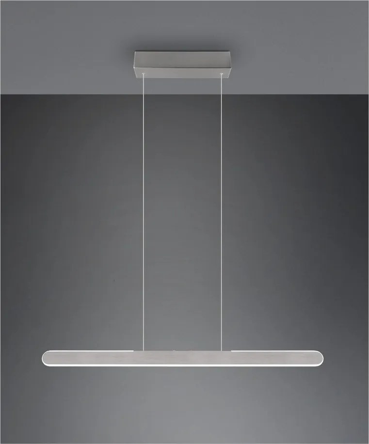 Светлосиво LED осветително тяло за окачване Helios - Trio