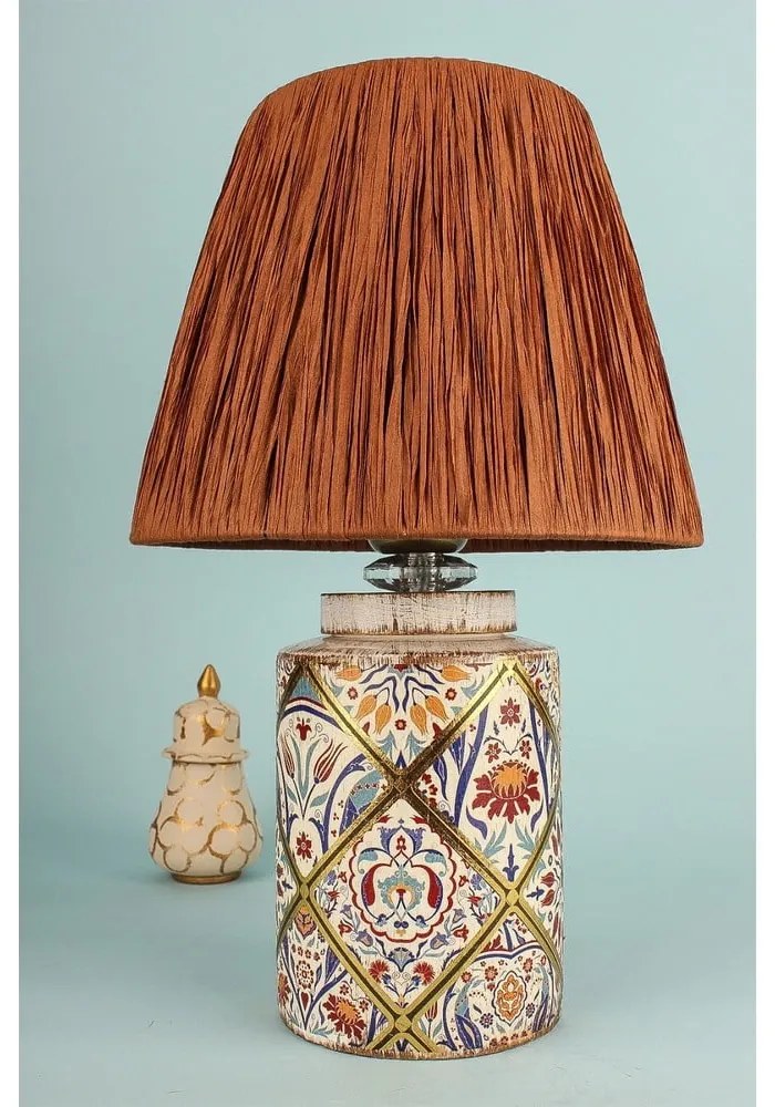 Кафява настолна лампа (височина 40 cm) Alev – Opviq lights