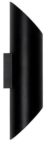 Модерна стенна лампа черна със златен интериор 9,6 см - Organo