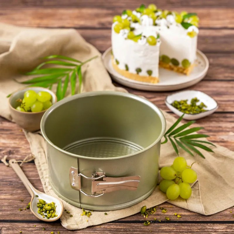 Форма за печене с падащо дъно Zenker 7458, Кръгла, 18x10 см, ILAG Maximizing Green покритие, До 180C, Зелен