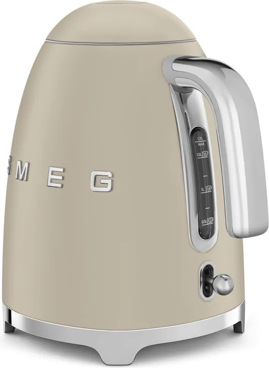 Електрическа кана SMEG KLF03MLMEU, 2400 W, 1.7 л, 360° основа, Матово покритие, Лунна светлина