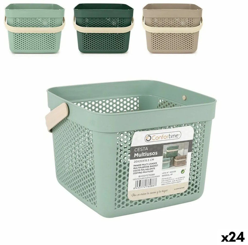 Многофункционална Кошница Confortime Пластмаса 5 L 20 x 20 x 15,5 cm (24 броя)