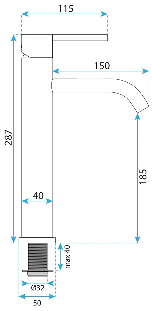 Смесител за мивка Rea Foster Brush Gold High
