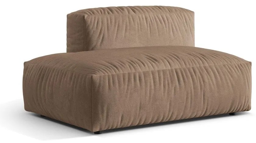Светлокафяв кадифен модул за диван (ляв ъгъл) Martina – Micadoni