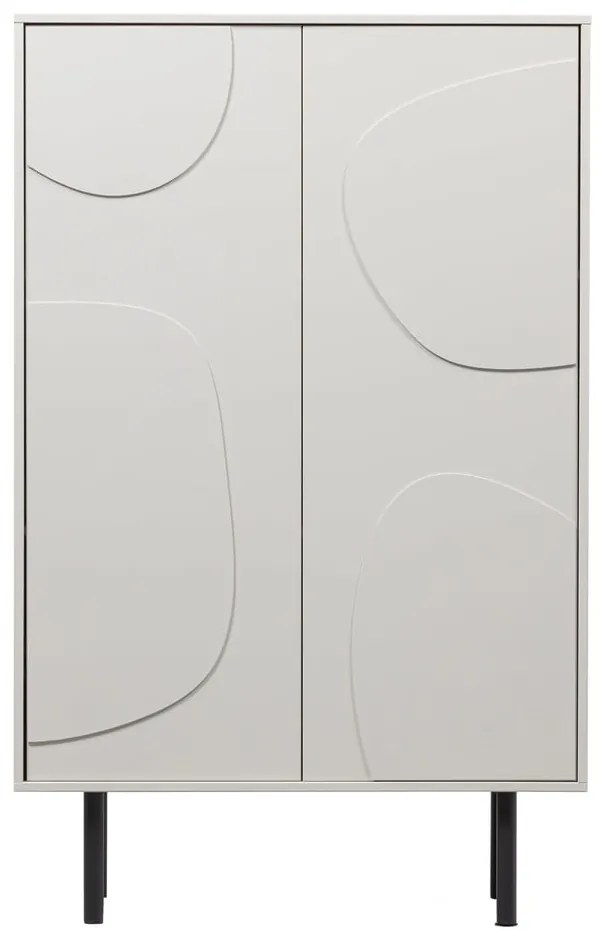 Светлосив шкаф от борова дървесина 85x135 cm Cadiz - WOOOD