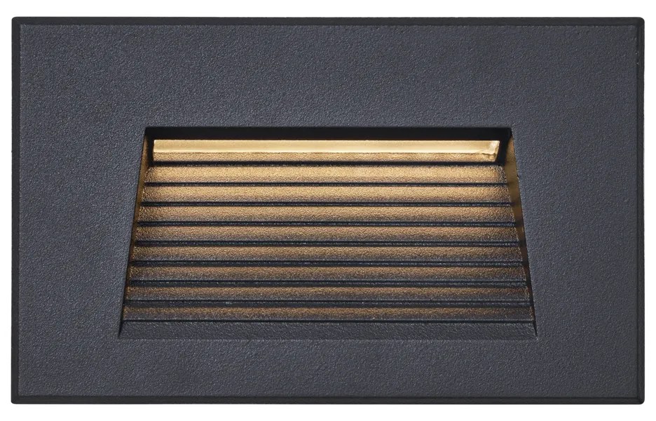 Модерна вградена стенна лампа черна 11.5cm с LED IP65 - Trem