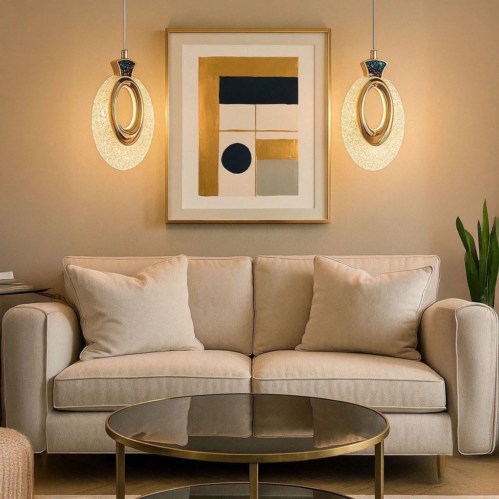 Висяща Кристална Лампа LHJ109-1CP LIGHT ROSE GOLD