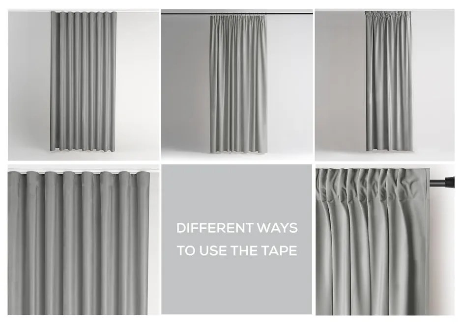 Светлосиво затъмняващо перде 140x270 cm Pleat – Restilo