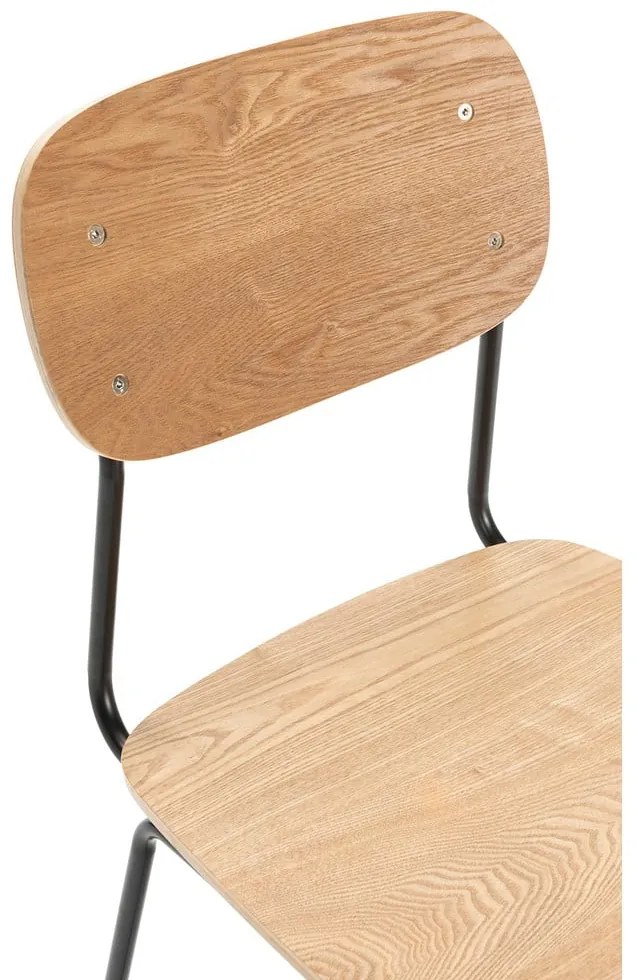 Трапезни столове в комплект от 2 бр. от декор от ясен в естествен цвят Aira – Marckeric