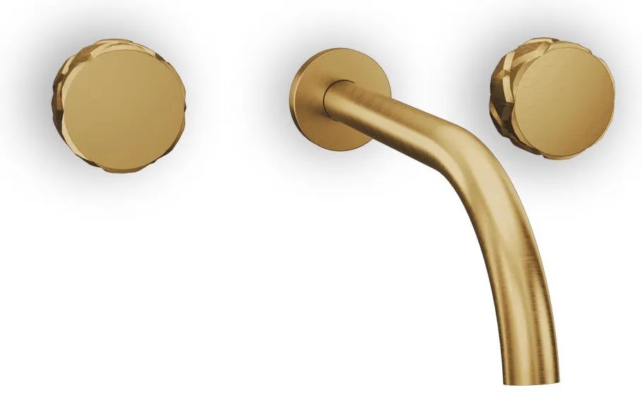 Кран мивка 2 дупки Eletta Chester-Злато - четка