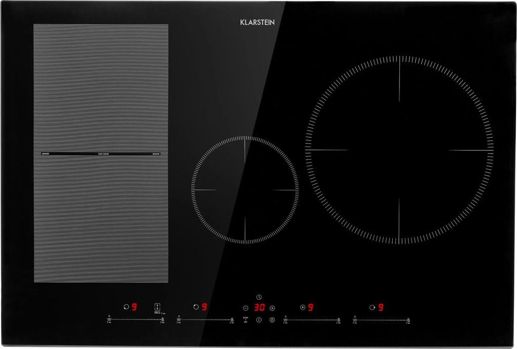 Klarstein Delicatessa 77 Hybrid, индукционен котлон за вграждане, 4 зони, 7000 W, черен