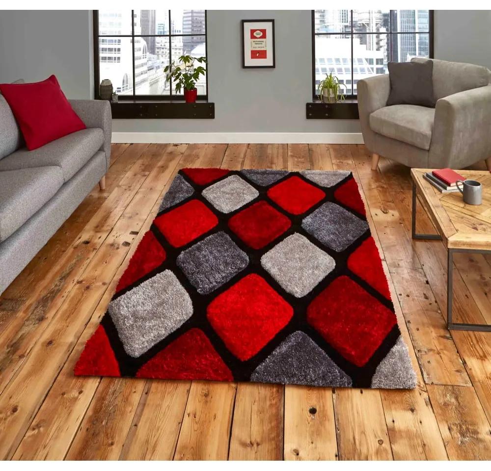 Червен ръчно изработен килим 120x170 cm Noble House – Think Rugs