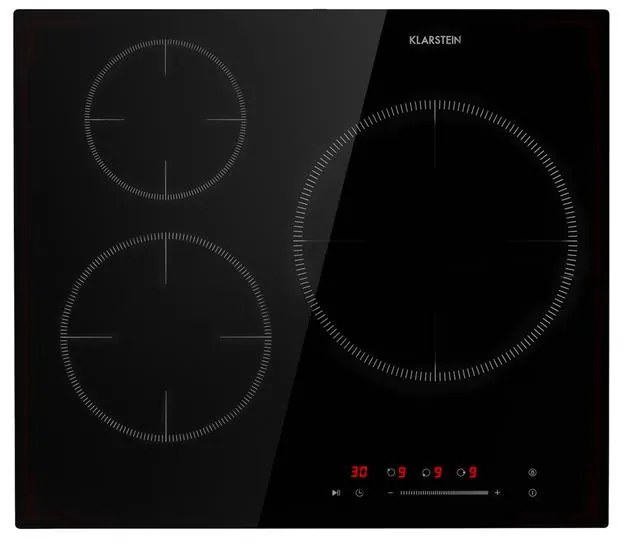 Klarstein Delicatessa 3, индукционен котлон, 3 зони, 5800 W, керамична повърхност, черна