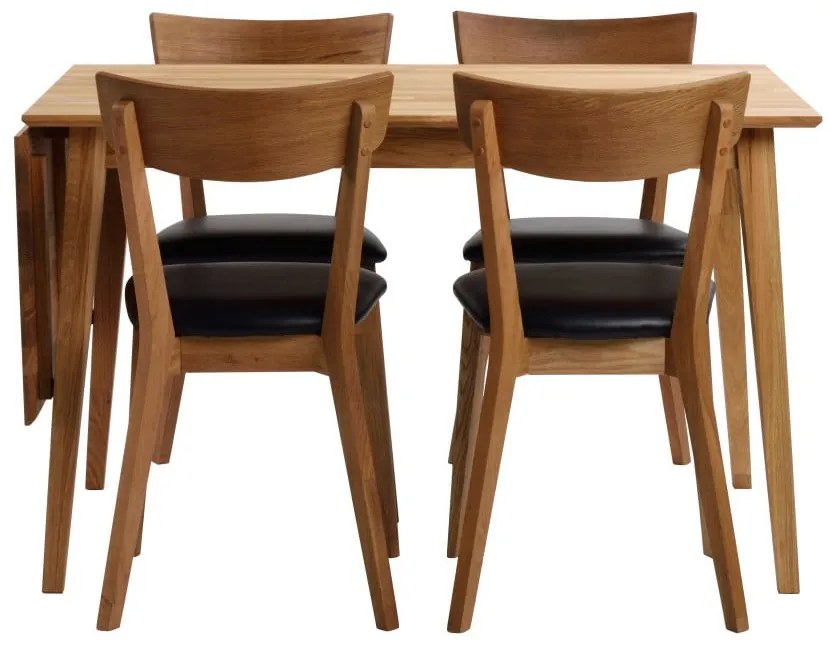 Естествена сгъваема маса за хранене от дъб , 120 x 80 cm Filippa - Rowico