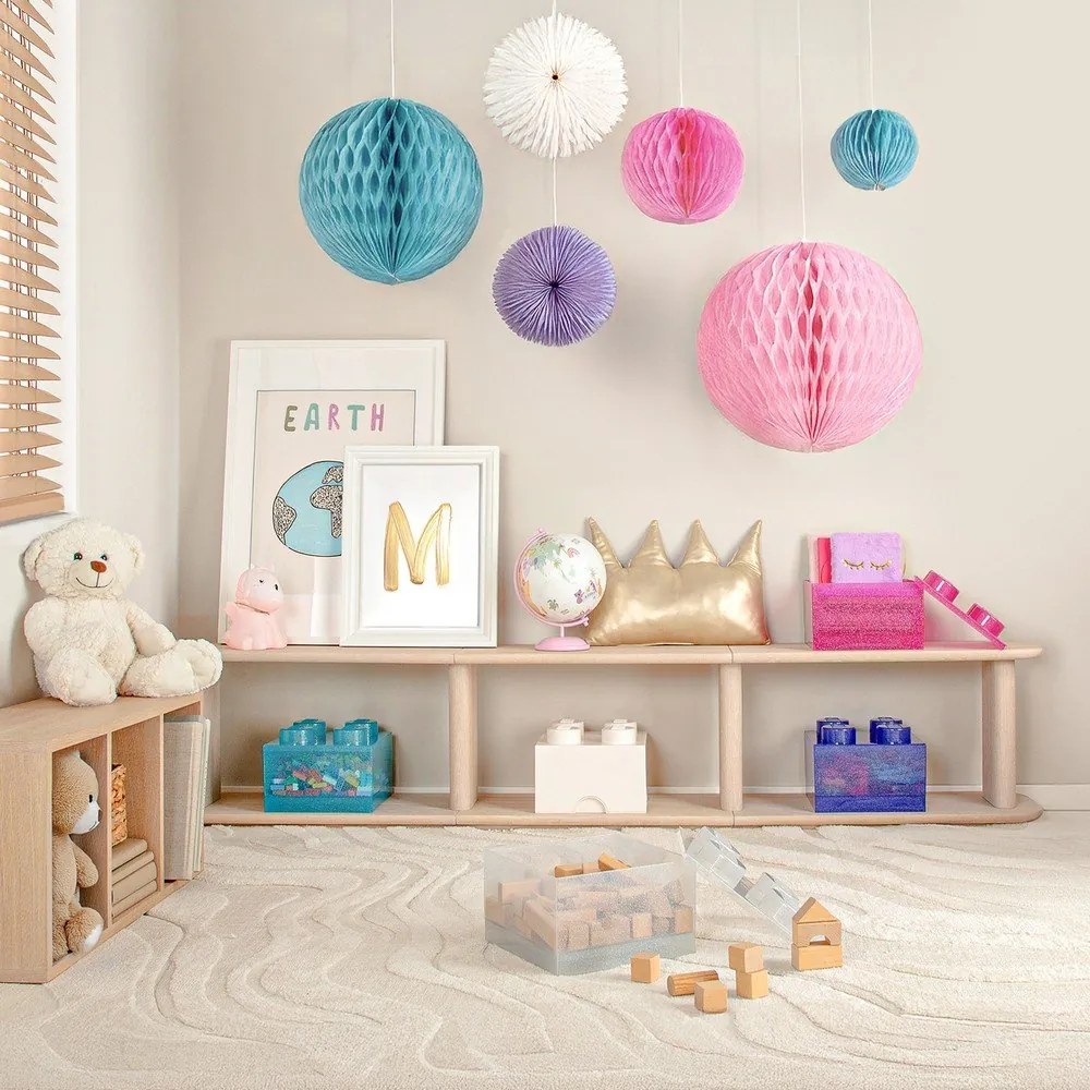 Лилава пластмасова детска кутия за съхранение 25x25x18 cm – LEGO®