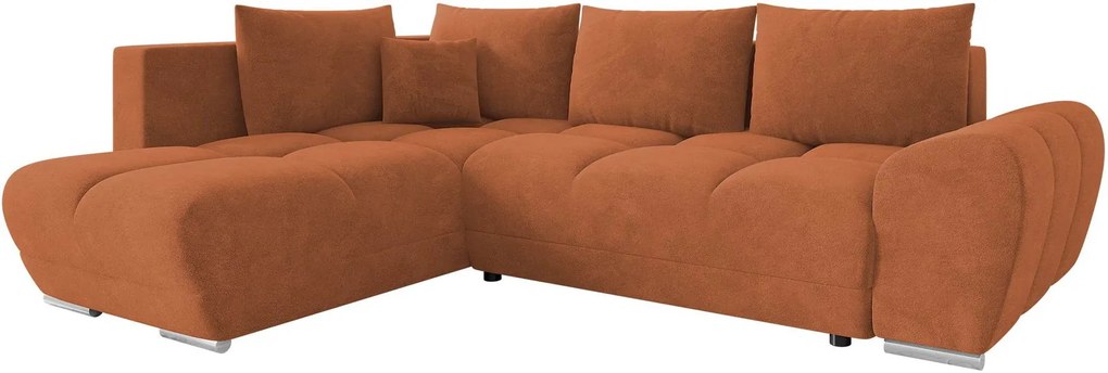 Ъглов диван Forrest-Оранжев-Ляв