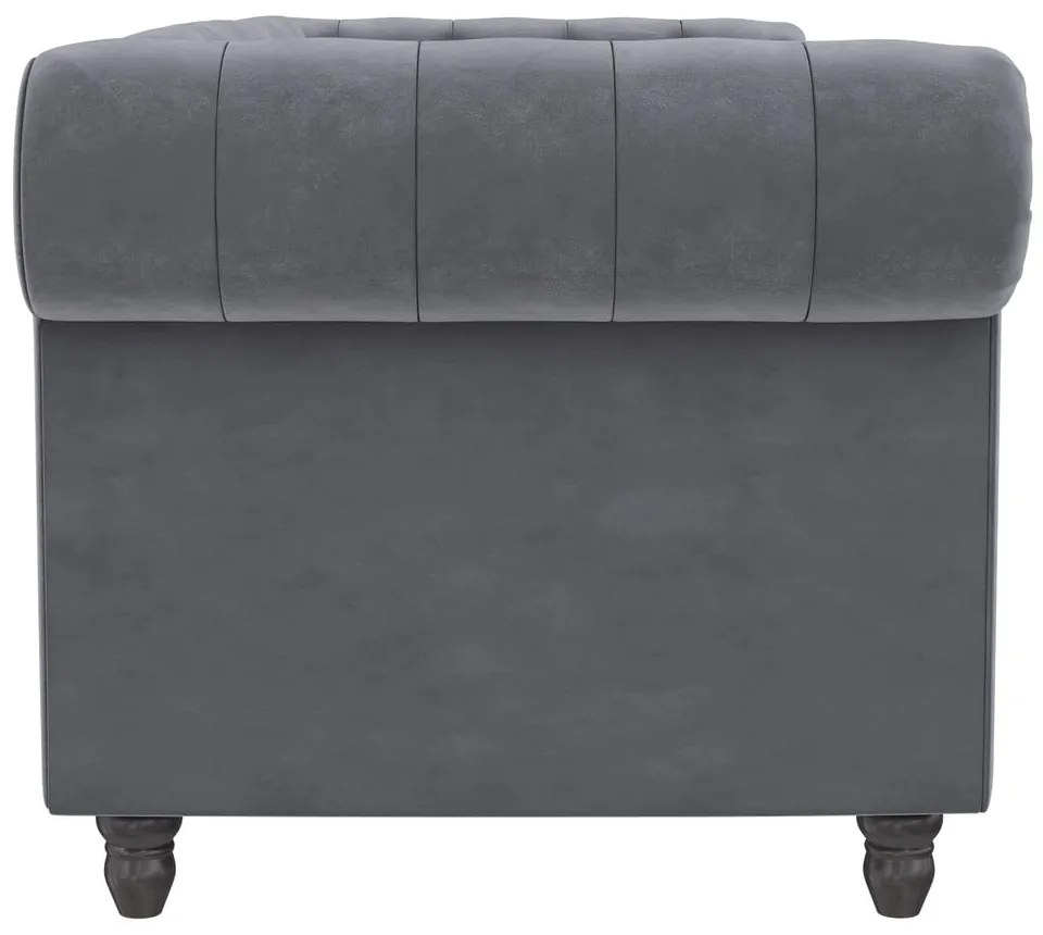 Тъмносив кадифен разтегателен диван 236 cm Felix – Støraa