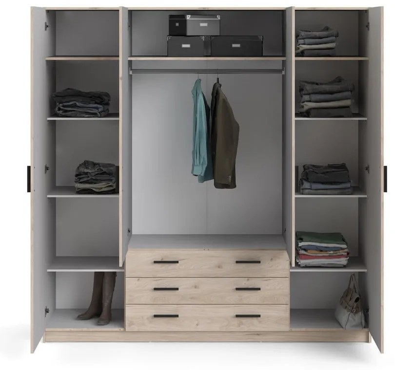 Гардероб от декор от дъб естествен 196x200 cm Sprint – Tvilum