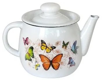 Horecano - Емайлиран чайник 1л "Пеперуда"  Н-(l2707/2баттер)