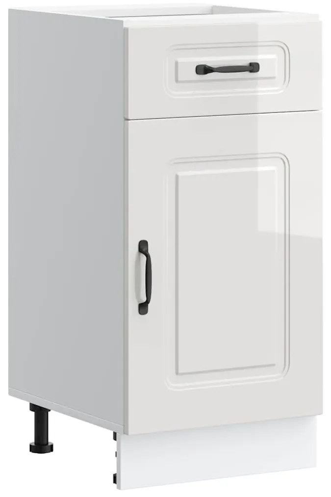 853469 vidaXL Кухненски шкаф, "Kalmar", бял гланц, инженерно дърво