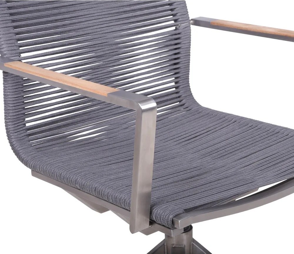 Сив метален градински стол Rubiera – Garden Pleasure