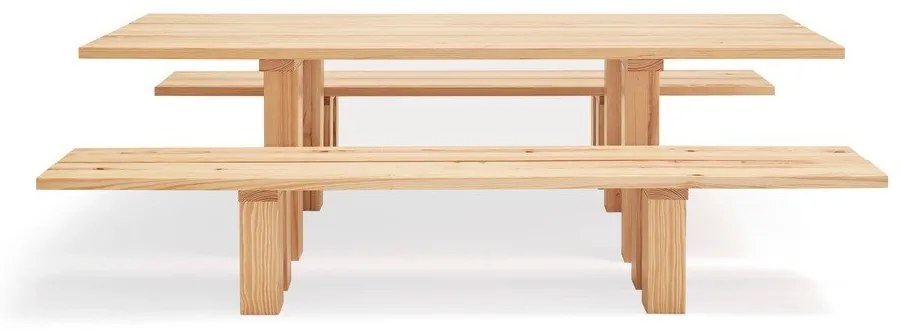 Трапезна маса с плот от борова дървесина 100x260 cm Banda - Teulat