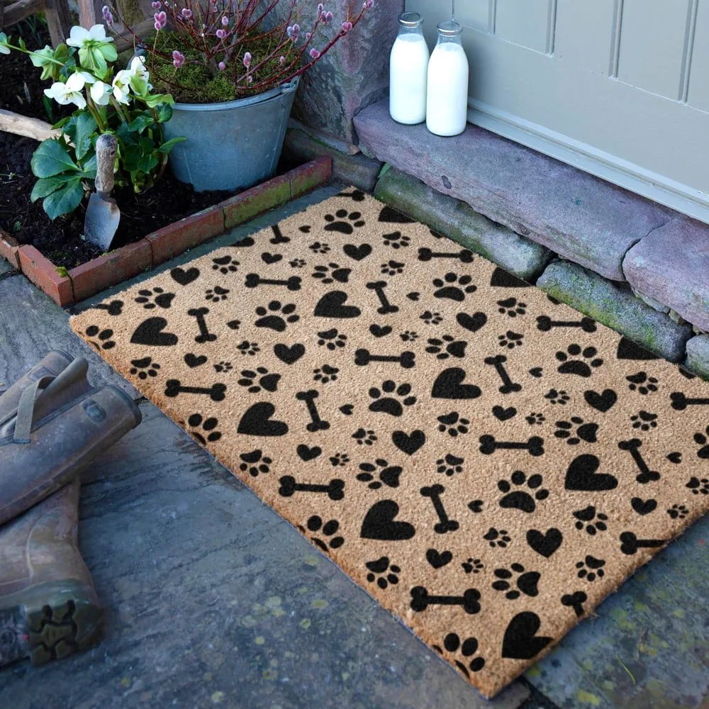 Изтривалка от кокосови влакна 60x90 cm Paws and Bones – Artsy Doormats