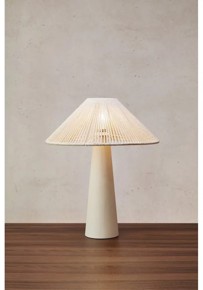 Бежова настолна лампа с текстилен абажур (височина 50 cm) Favoro – Markslöjd