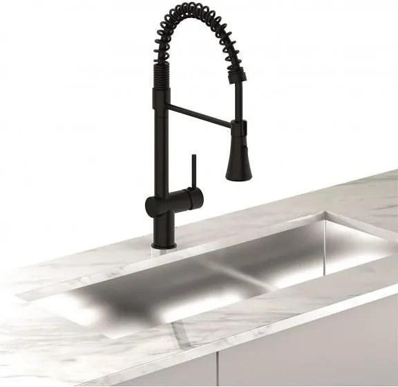Стоящ смесител за кухня, Inter Ceramic, ICF 7561017B, с изтеглящ се душ с две функции