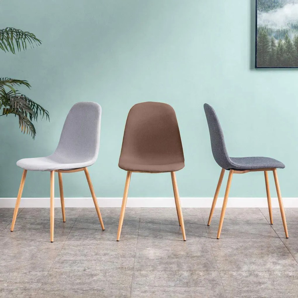 Кухненски стол Minka-Светло сив (4) парчета