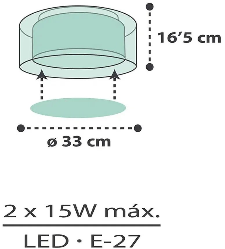 Лампа за таван Ango Nuvola-Prasino
