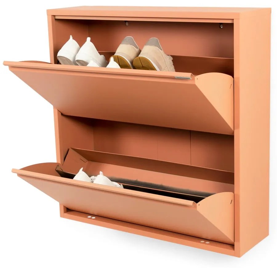 Метална етажерка за обувки в цвят сьомга Billy - Spinder Design