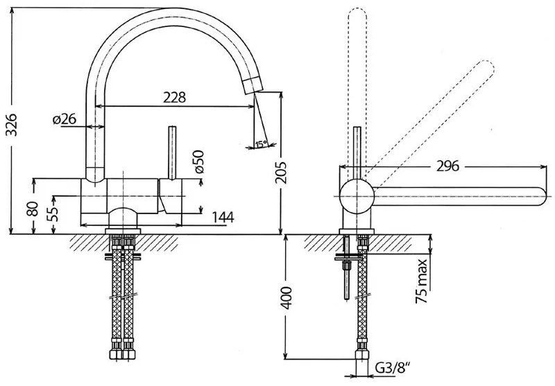 Кухненски кран TEOREMA Jabil